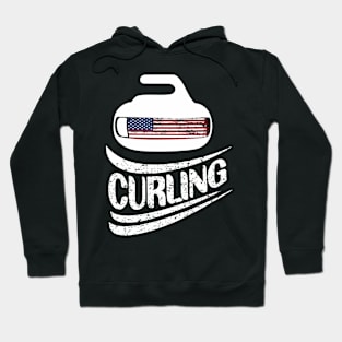 USA Curling rock Hoodie